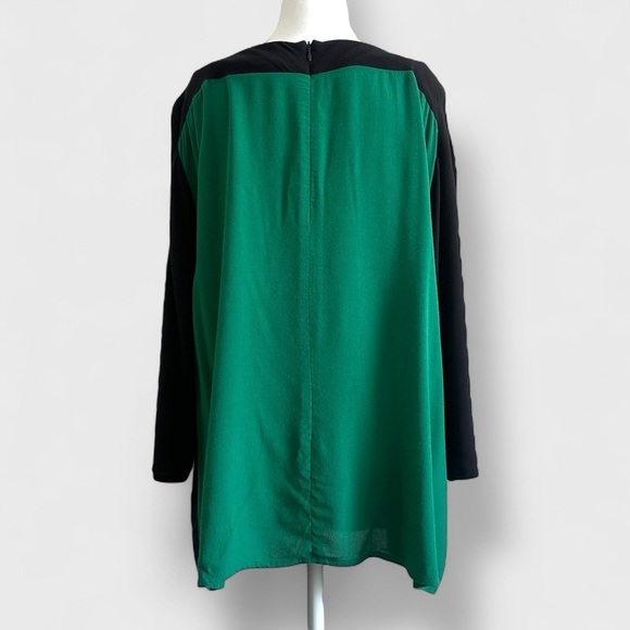 Boden Tunic Blouse Women’s Size 16 Colorblock Mod Retro Viscose Lined Office Top - Picture 6 of 11